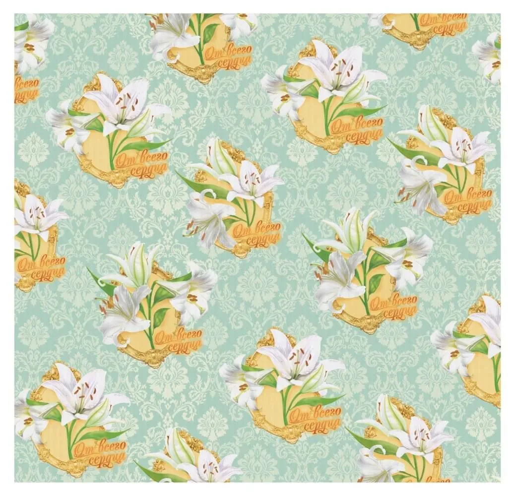 набор для упаковки подарка сима ленд нежная лилия, с аромабумагой в 