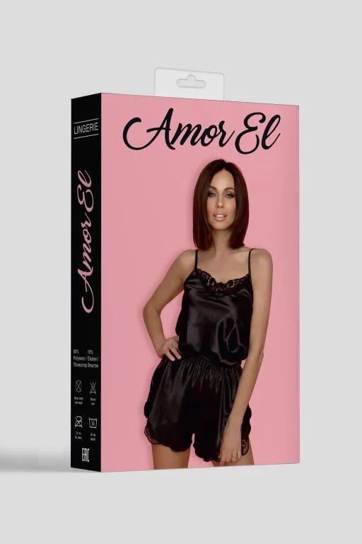 Эротическое атласный комплект для сна l/xl в 