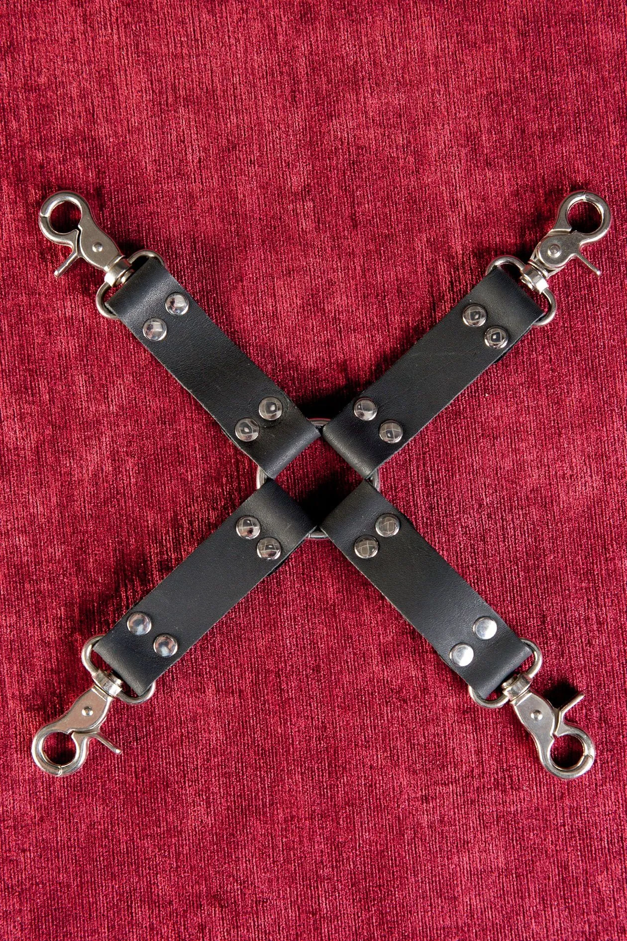 переходник бондажный toyfa theatre, кожанный, черный в 