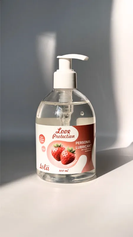 лубрикант на водной основе lola games love protection strawberry 300ml 1831-02lola в 