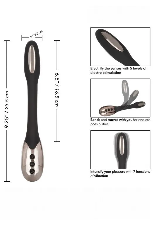 гибкий вибромассажер с электростимуляцией electro-spark в 