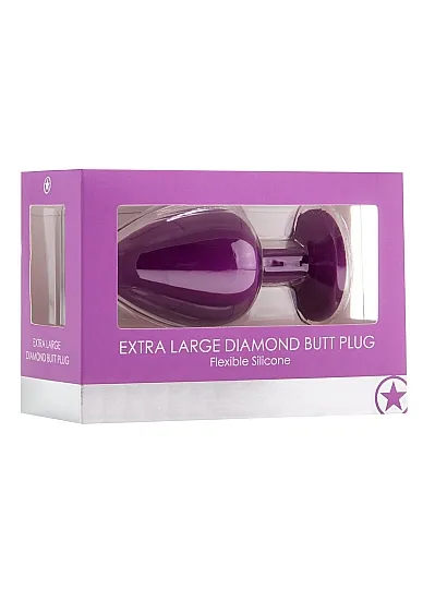 Анальная пробка с кристаллом Diamond Butt Plug (Extra Large )