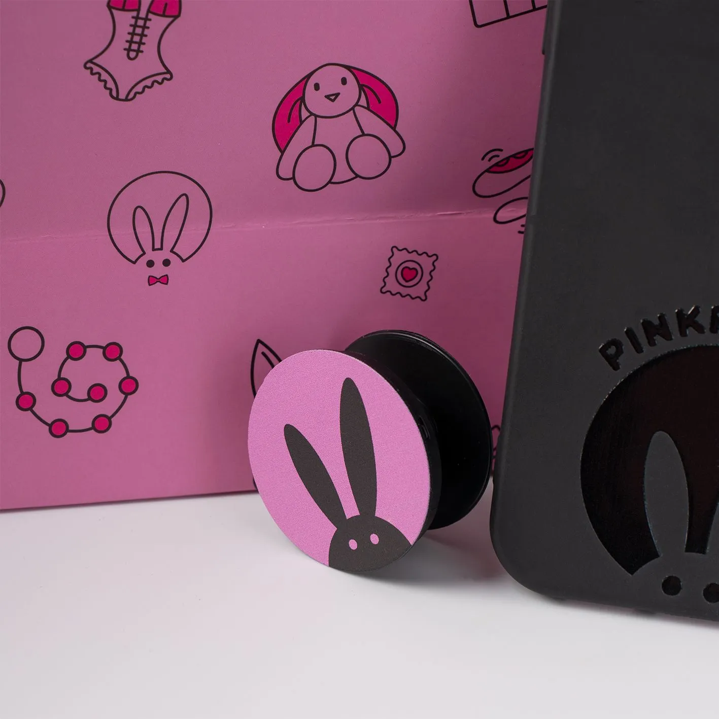 попсокет pinkrabbit с логотипом рк в 