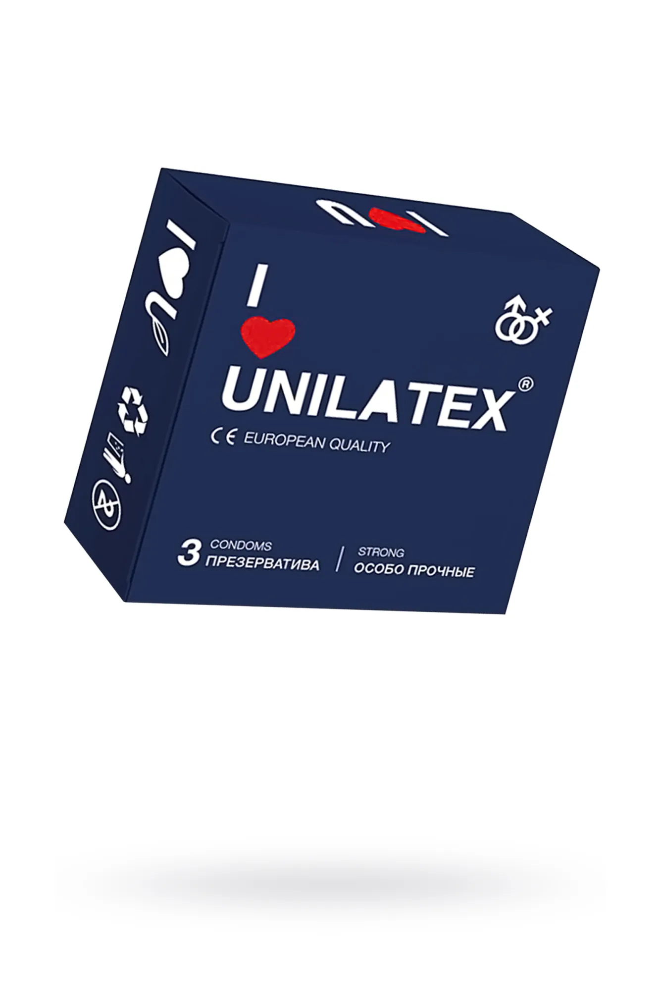 презервативы unilatex, extra strong, гладкие, 19 см, 5,4 см, 3 шт. в 