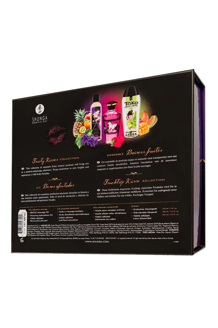 подарочный набор shunga «фруктовые поцелуи» fruity kisses, 5 средств в 