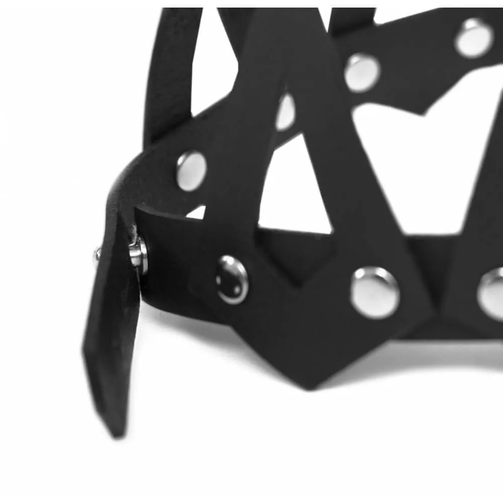 ошейник lapin rose корона, чёрный в 