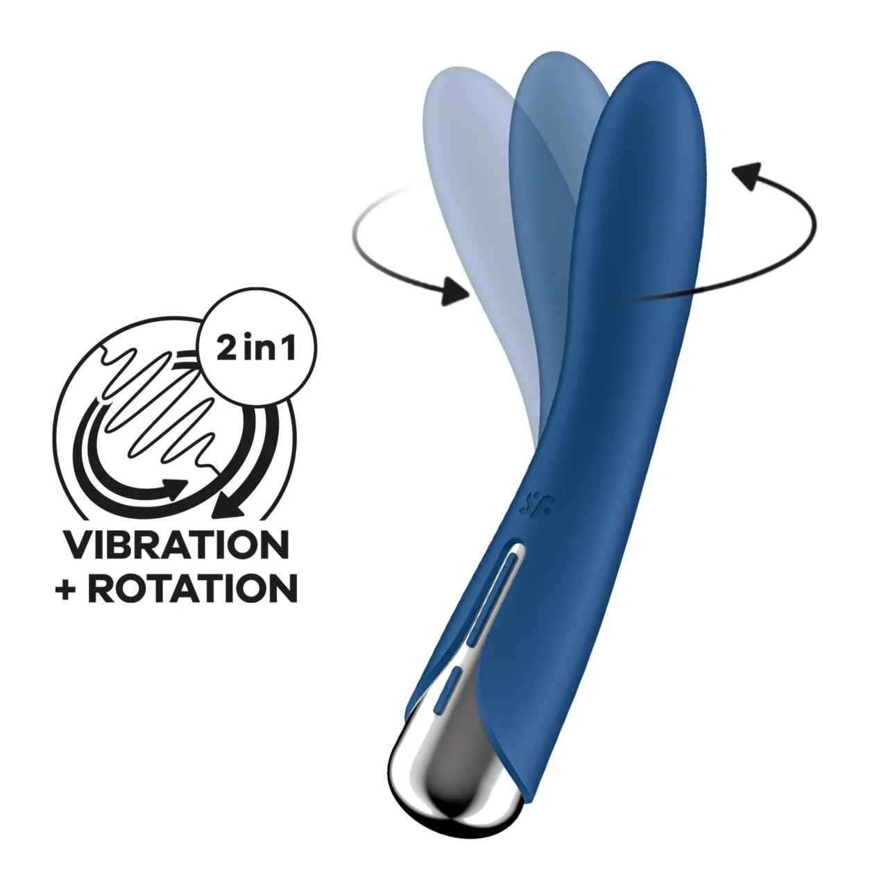 вибромассажер spinning vibe 1 (blue) в 