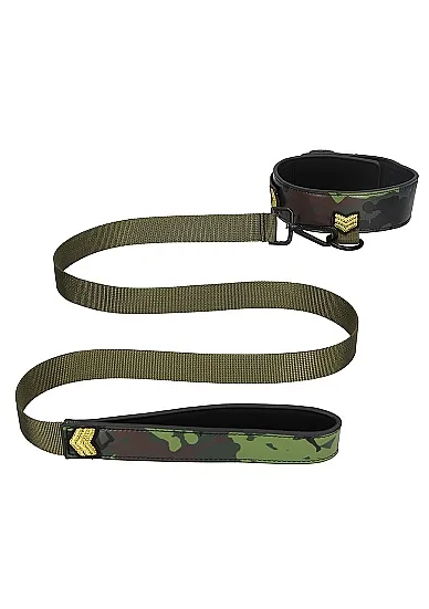 ошейник с поводком collar with leash - army theme в 