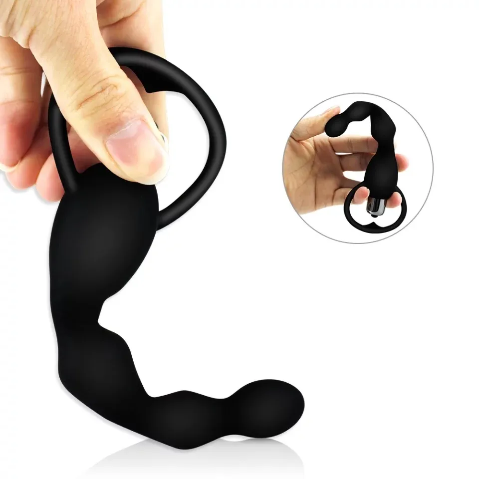 анальный вибростимулятор черный 16х2см 47495-mm в 