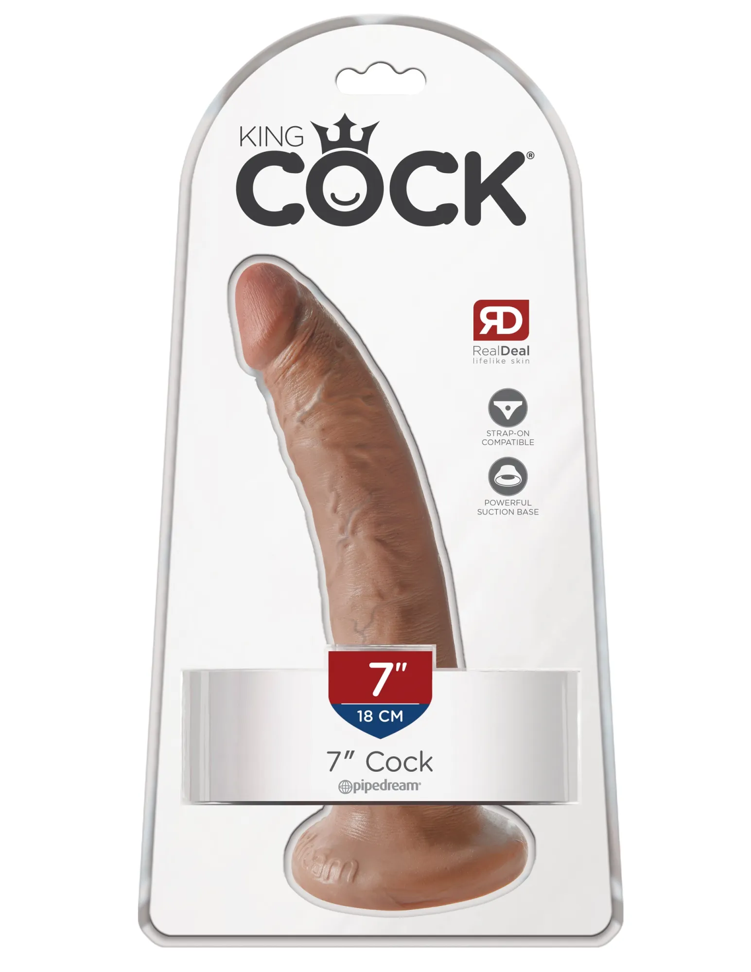 Фаллоимитатор King Cock 7" мулат Cock - Flesh Pipedream 550222PD