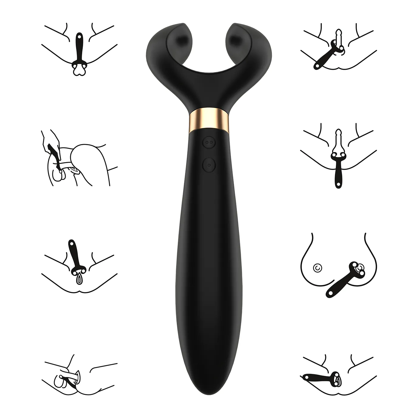 вибромассажер для пары satisfyer partner multifun 3 black 001098sa в 
