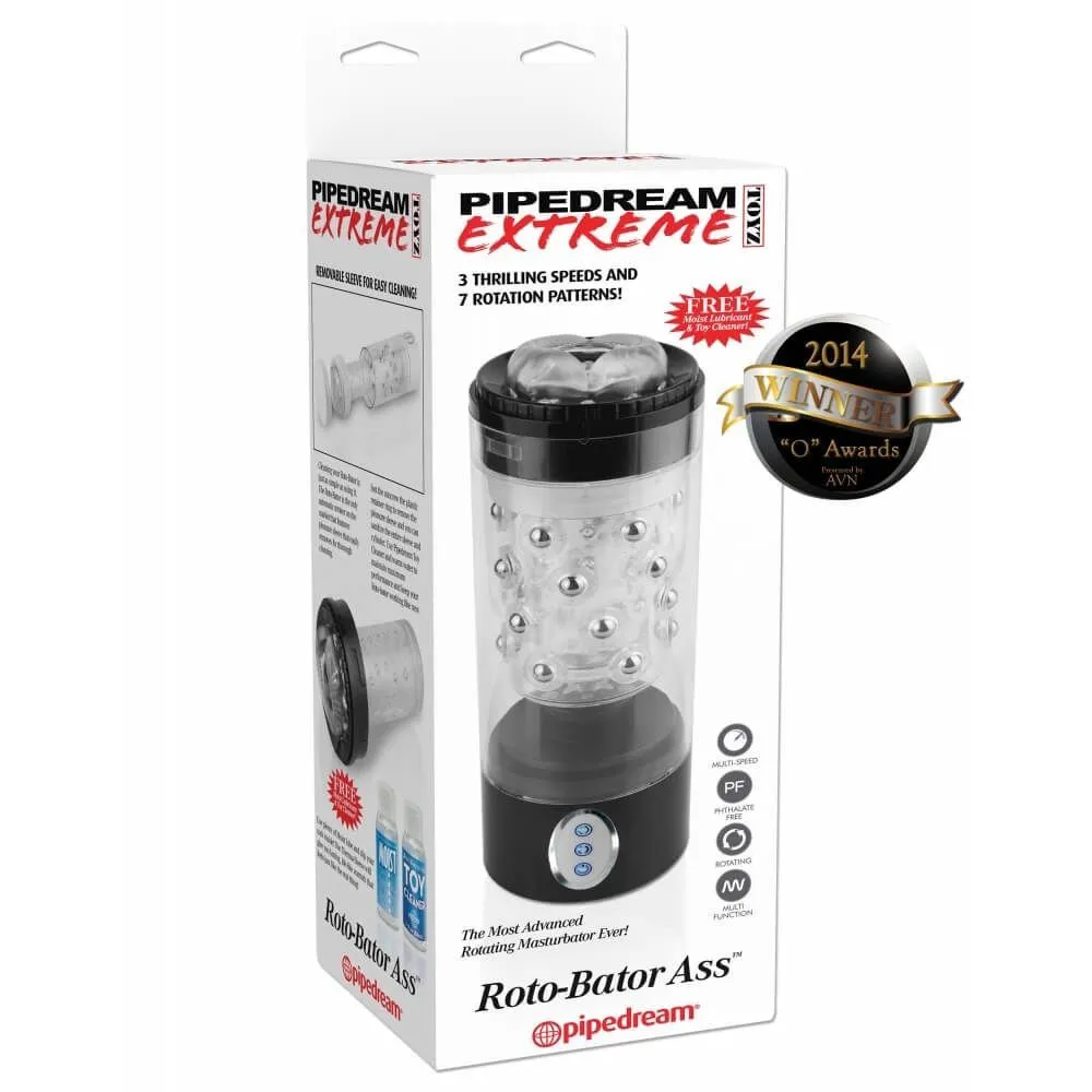 мастурбатор pipedream roto-bator ass, прозрачный в 