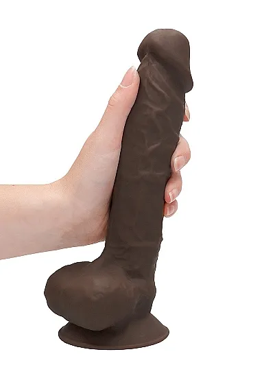 фаллоимитатор silicone dildo with balls - 22,8 см в 