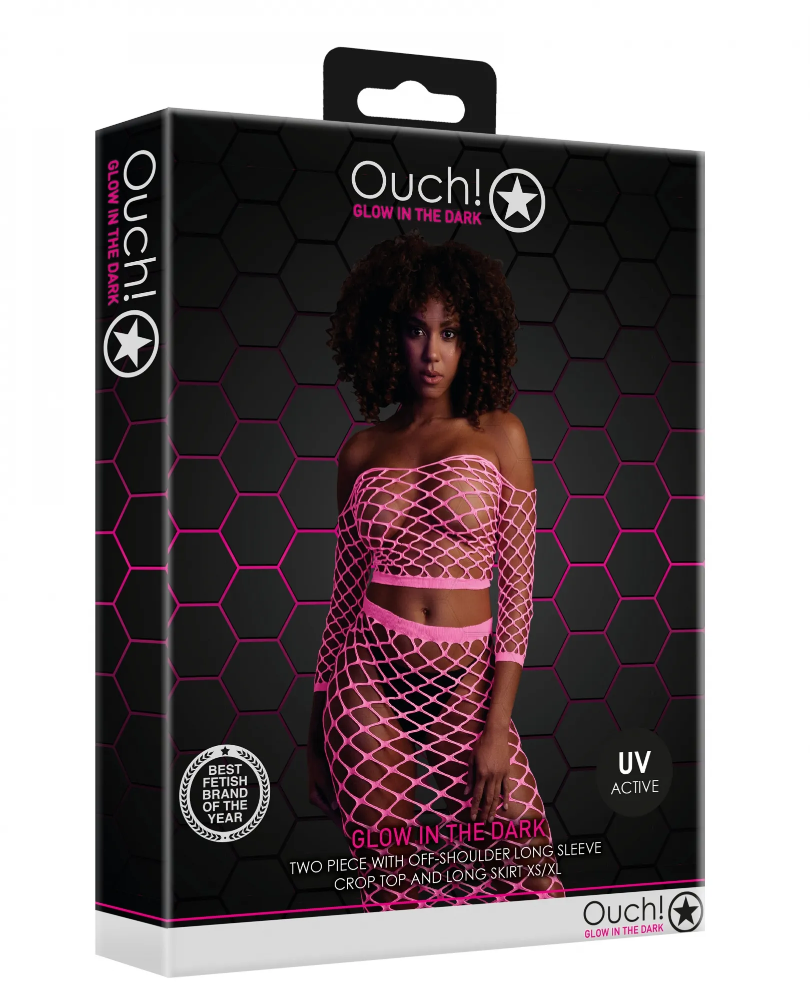 Топ в комплекте с нижней юбкой Long Sleeve Crop Top and Long Skirt - Pink - XS/XL