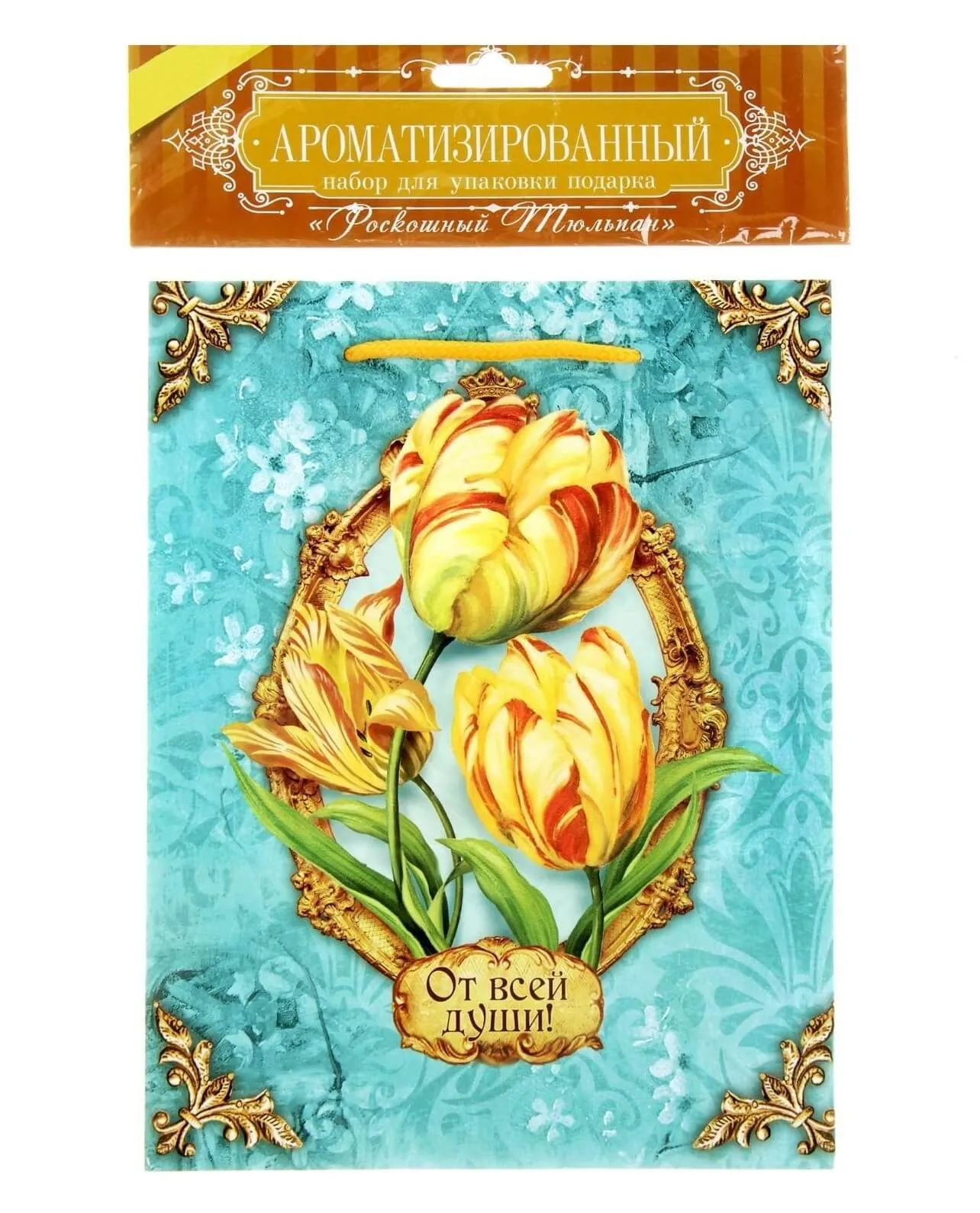 набор для упаковки подарка сима ленд роскошный тюльпан, с аромабумагой в 