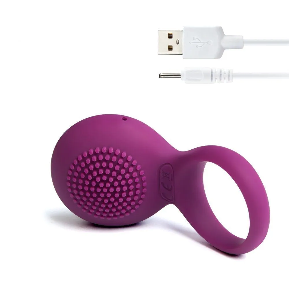 виброкольцо со стимулятором svakom tyler, фиолетовое в 