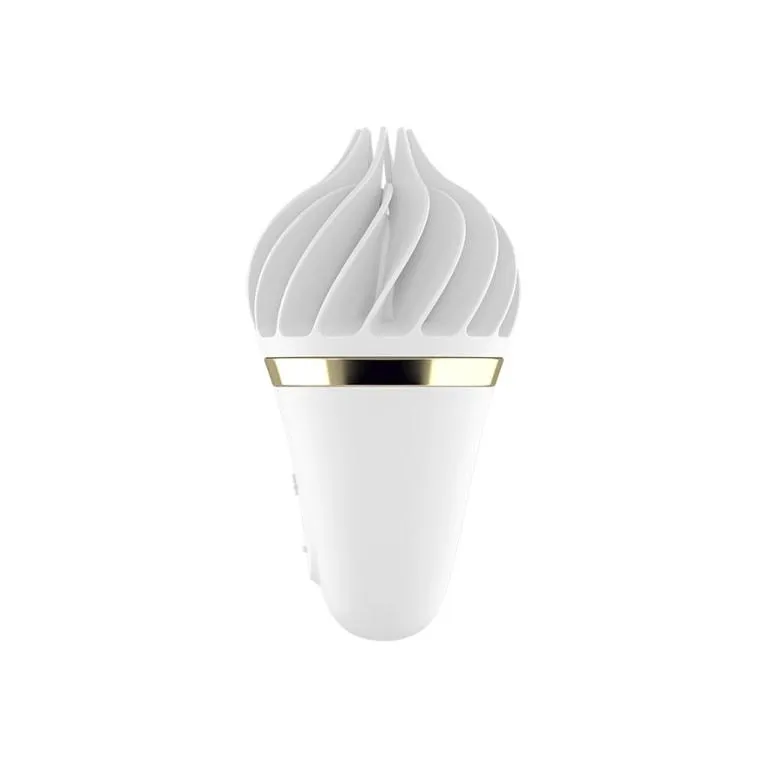 мини стимулятор sweet treat - белый с золотым в 