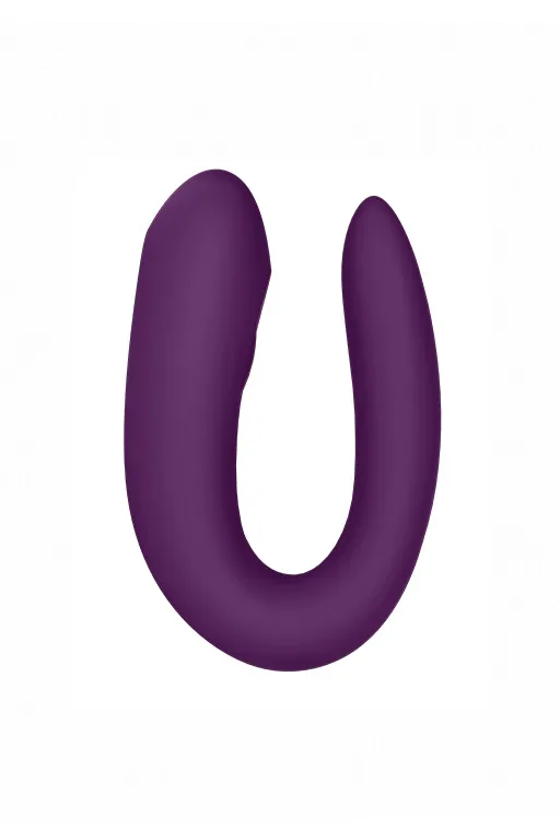 парный вибратор satisfyer double joy с возможностью управления через приложение (фиолетовый) в 