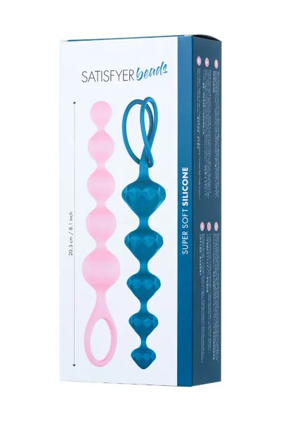 набор из 2 цепочек satisfyer beads colored 000862sa в 