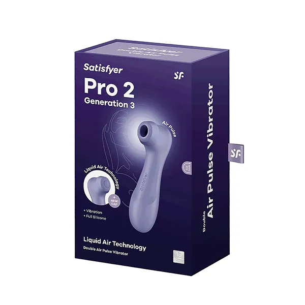 клиторальный вибростимулятор pro 2 generation 3 with liquid air, сиреневый в 