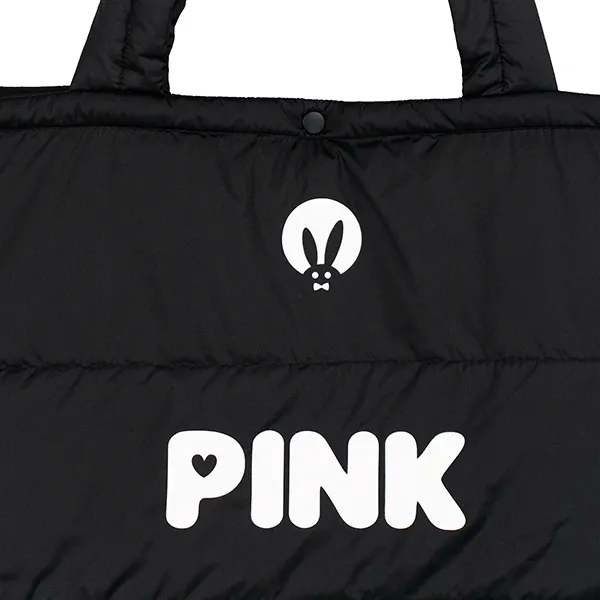 Сумка-шопер PinkRabbit, стёганая, чёрная
