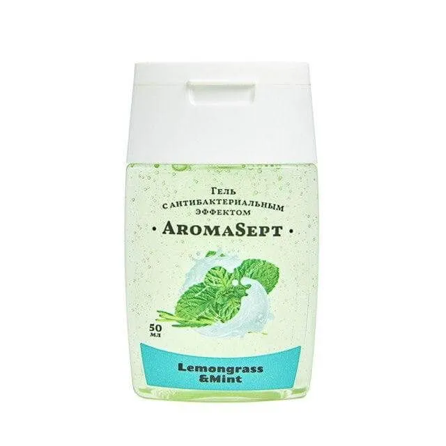 антибактериальный гель aromasept, лемонграсс и мята в 