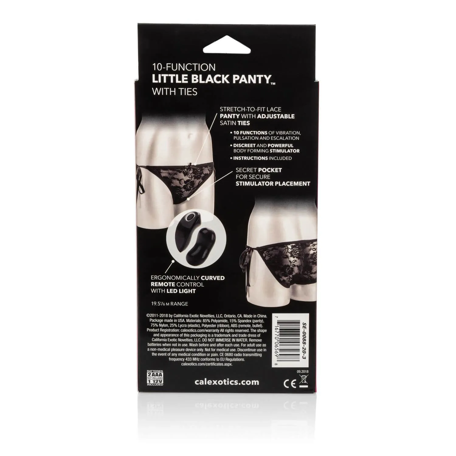 вибротрусики california exotic novelties little black panty, черные в 