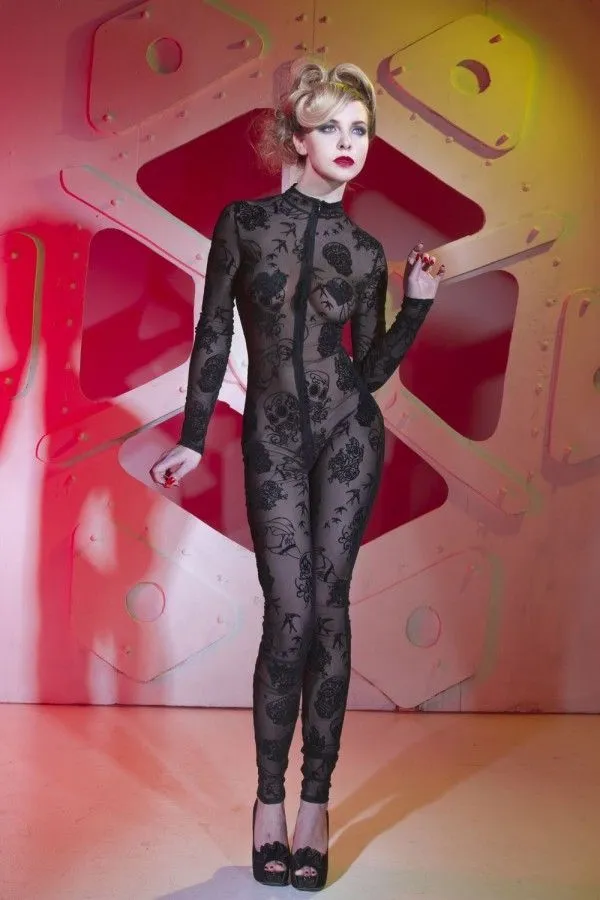 Комбинезон Catanzaro Beverly Tattoo черный, M