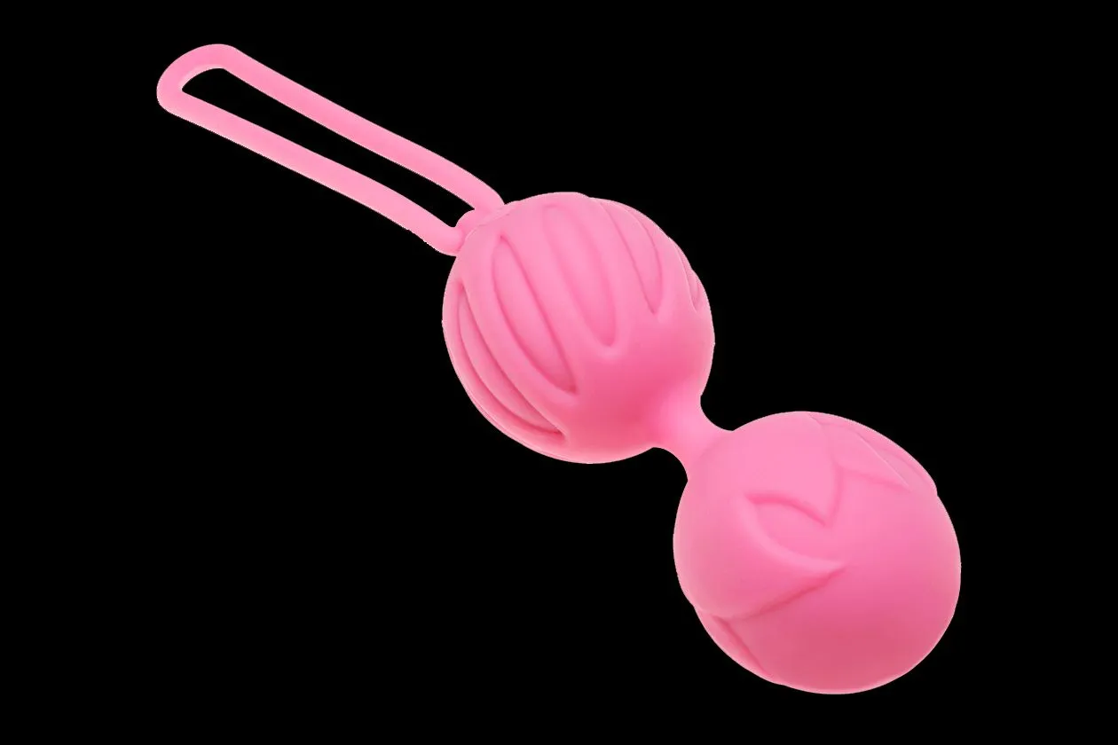 Вагинальные шарики на сцепке Geisha Lastic Ball, S, розовые