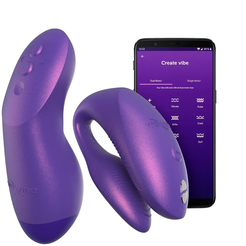 вибростимулятор we-vibe chorus pro с пультом ду, фиолетовый в 
