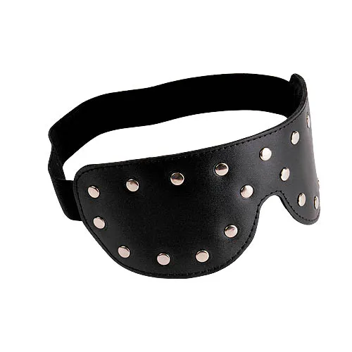 маска на глаза кожаная с заклепками черная 3082-1 в 