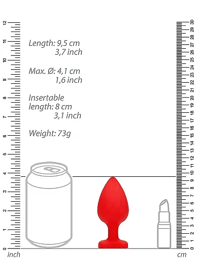 анальная пробка extra large diamond heart butt plug в 