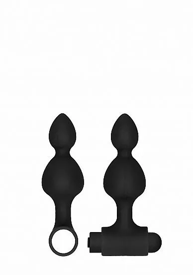 набор анальных стимуляторов shots media usb-rechargeable anal set, черный в 