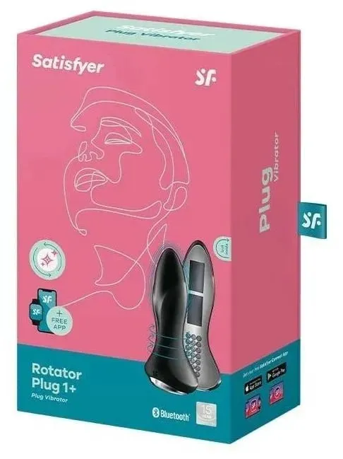 анальная пробка с вибрацией satisfyer rotator plug 1+ black 003153sa в 