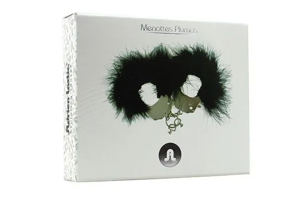 наручники декоративные adrien lastic metallic handcuffs, черные в 