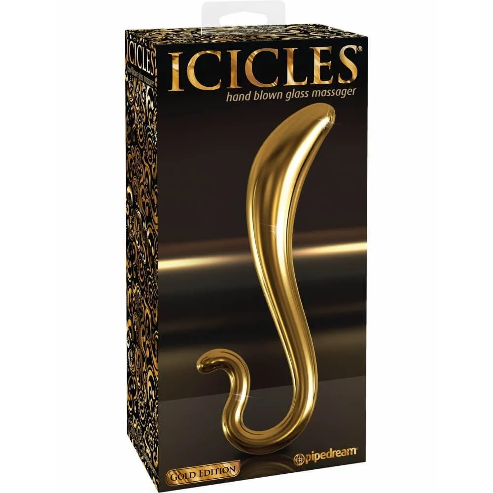 фаллоимитатор pipedream icicles gold edition g02, стеклянный в 