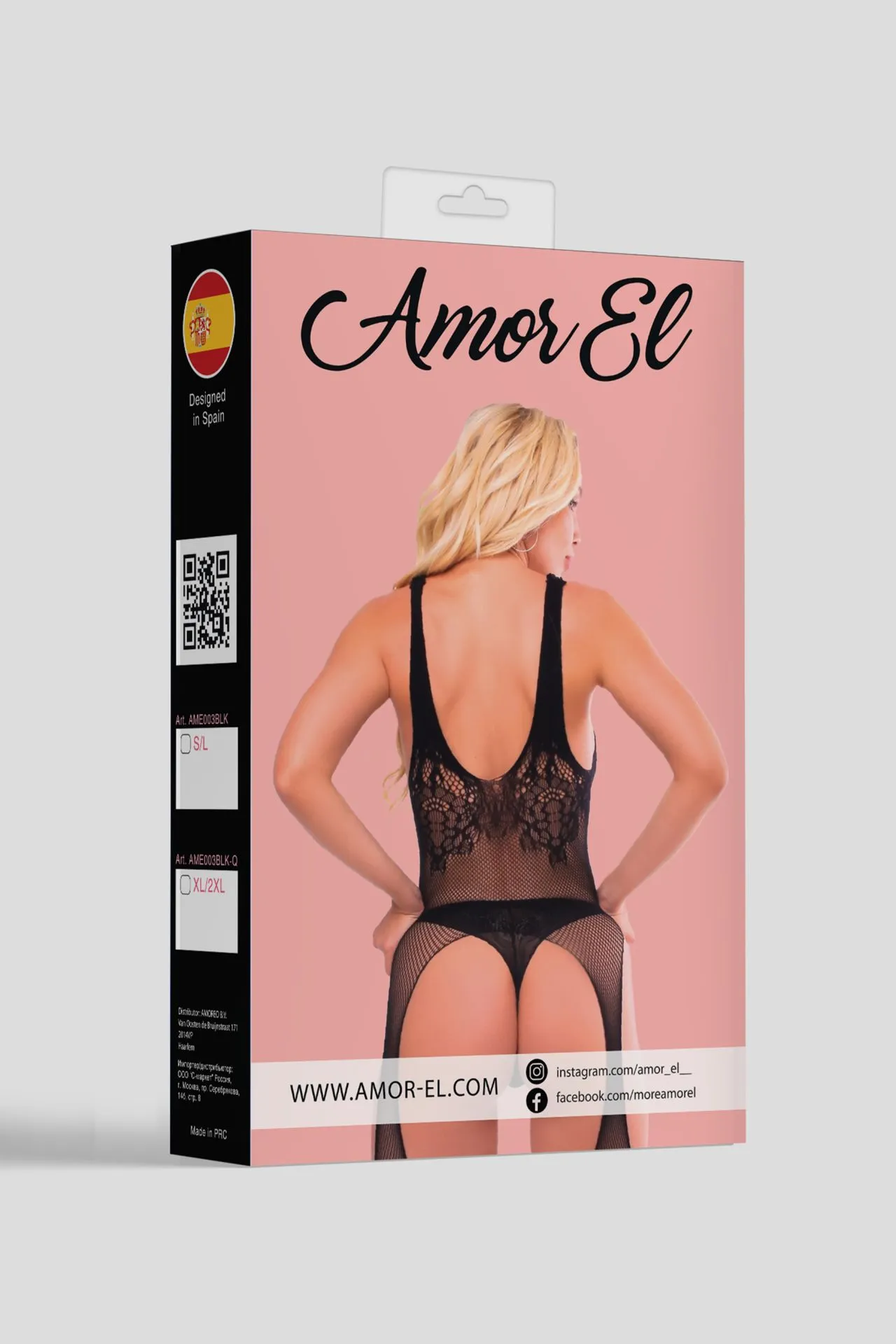 Эротическое кетсьюит (боди-комбинезон) blanca s/l черный в 