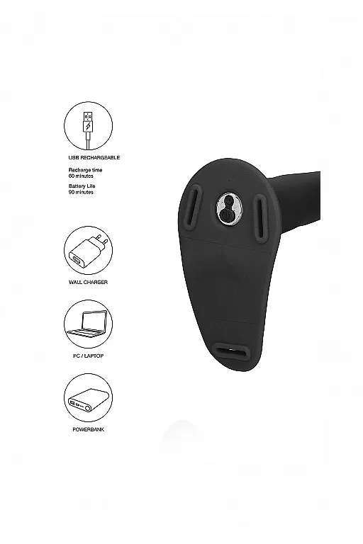 двойной страпон adjustable с вибрацией в 