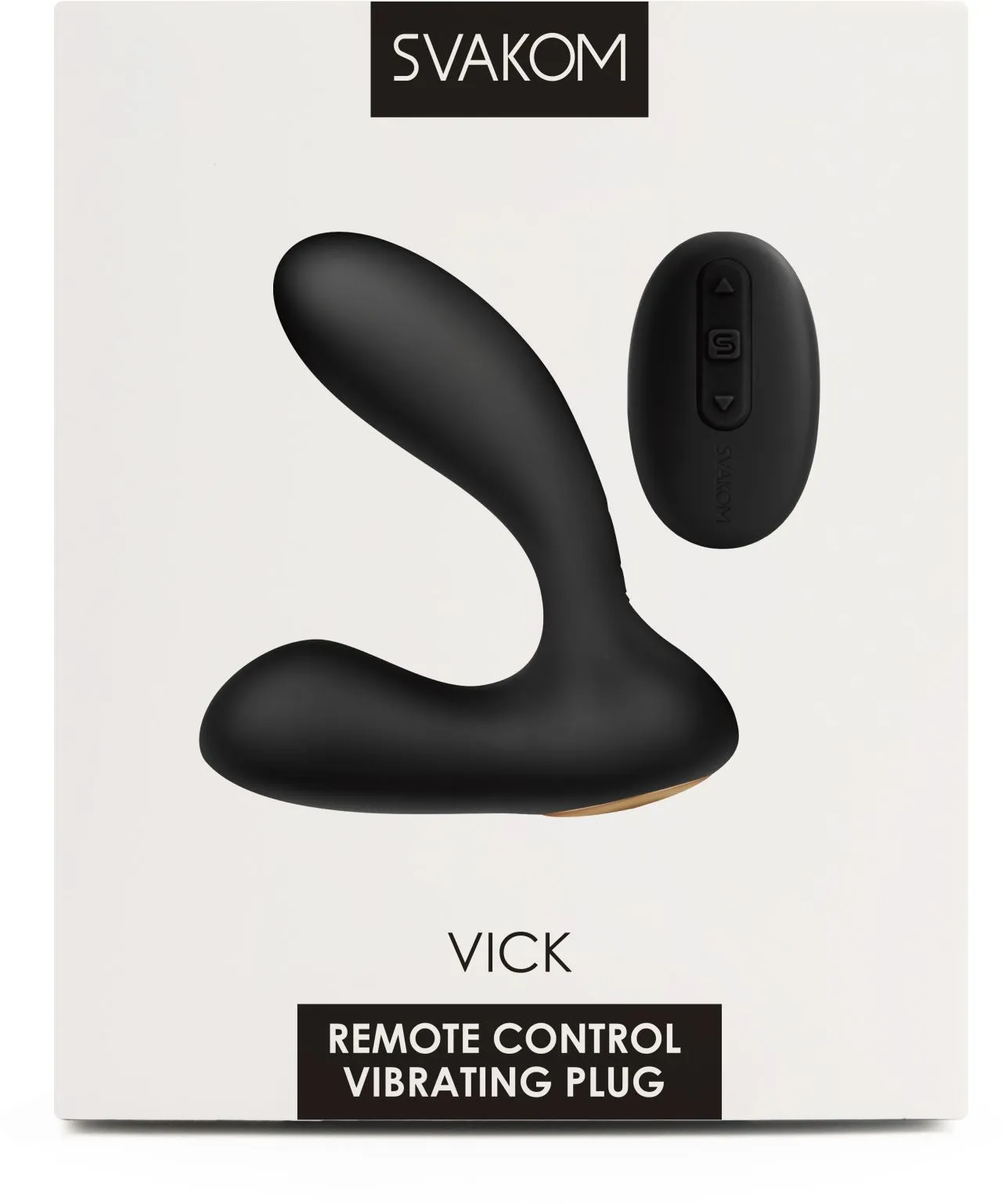 вибромассажер простаты vick black с пультом управления в 