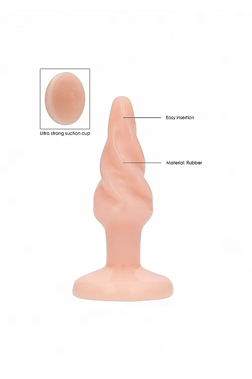 plu004fle: анальная пробка rounded - 3 inch в 