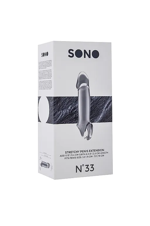 увеличивающая насадка закрытого типа с кольцом для фиксации на мошонке no.33 - stretchy penis extens в 