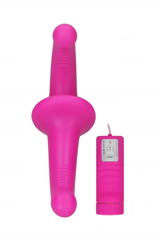 безремневой страпон с вибрацией и пультом управления vibrating silicone strapless strapon в 