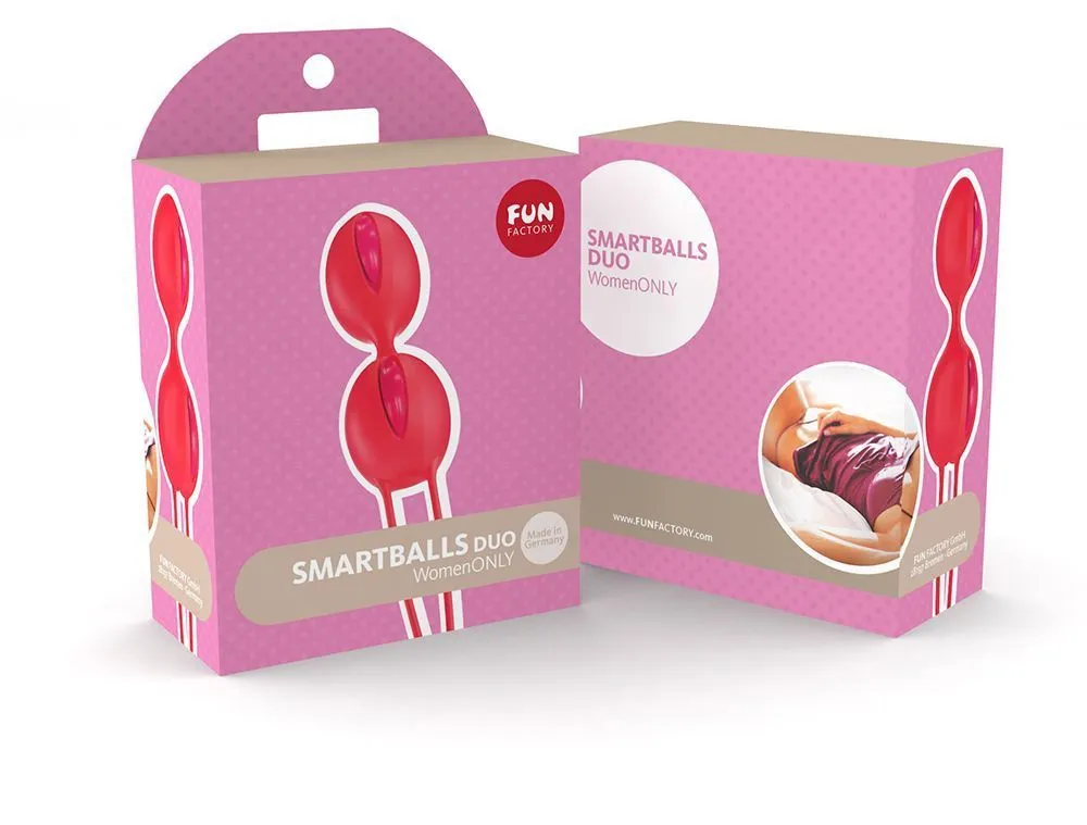 вагинальные шарики fun factory smartballs duo, ярко-оранжевые в 