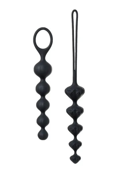 набор из 2 цепочек satisfyer beads black 000855sa в 