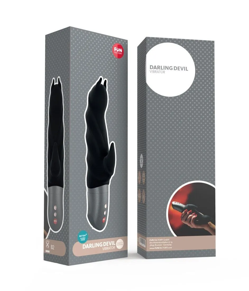 вибратор fun factory darling devil battery plus, черный в 