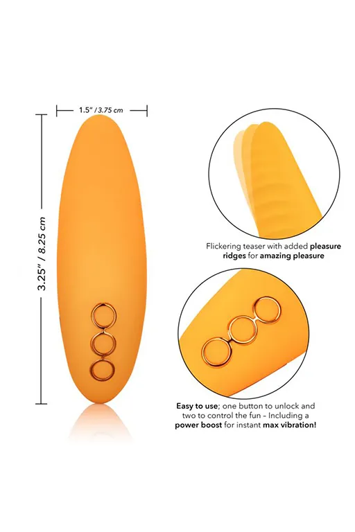 мини вибромассажер hollywood hottie с фунцией «мерцающий язычок» в 