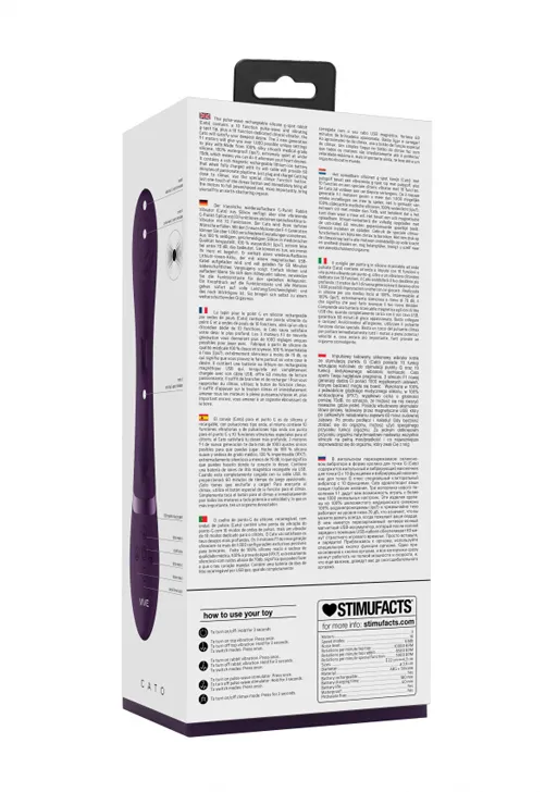 вибромассажер кролик cato с функцией "импульсное воздействие" и "мгновенный оргазм" в 