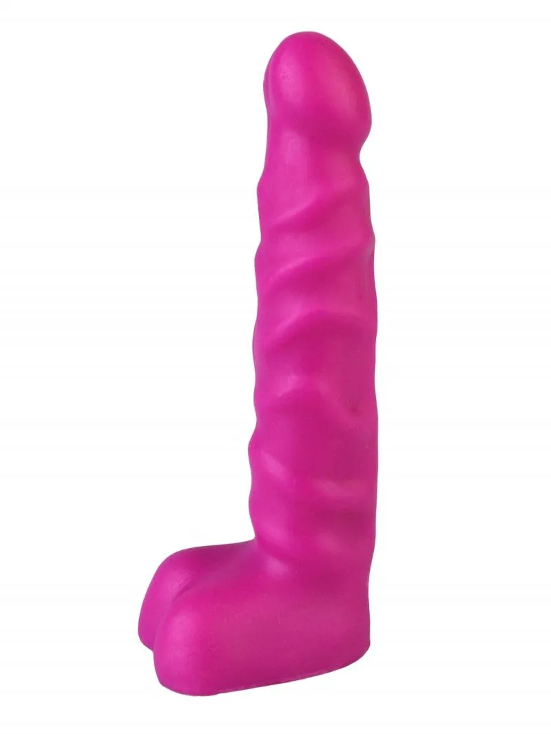 Анальный стимулятор с мошонкой. Фиолетовый