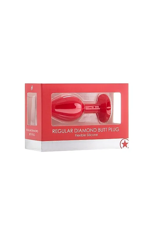 анальная пробка с кристаллом diamond butt plug (medium) в 