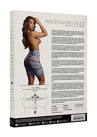 Эротическое юбка в сеточку с завышенной талией и ослепительная наклейка - o / s в 